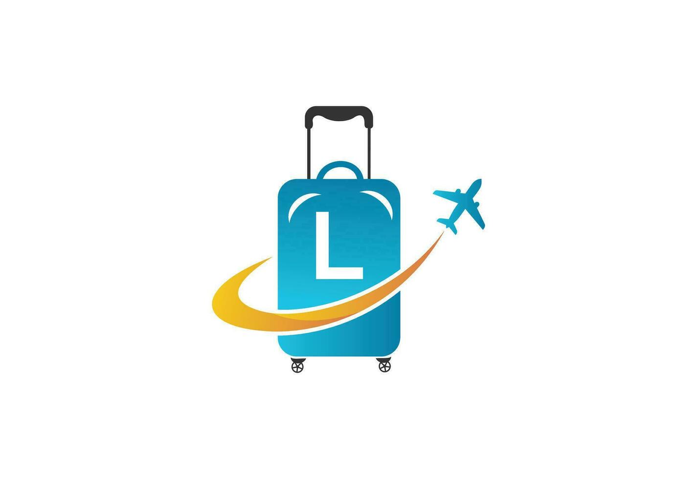 Creative Initial Letter L Air Travel Logo Design Template. vector