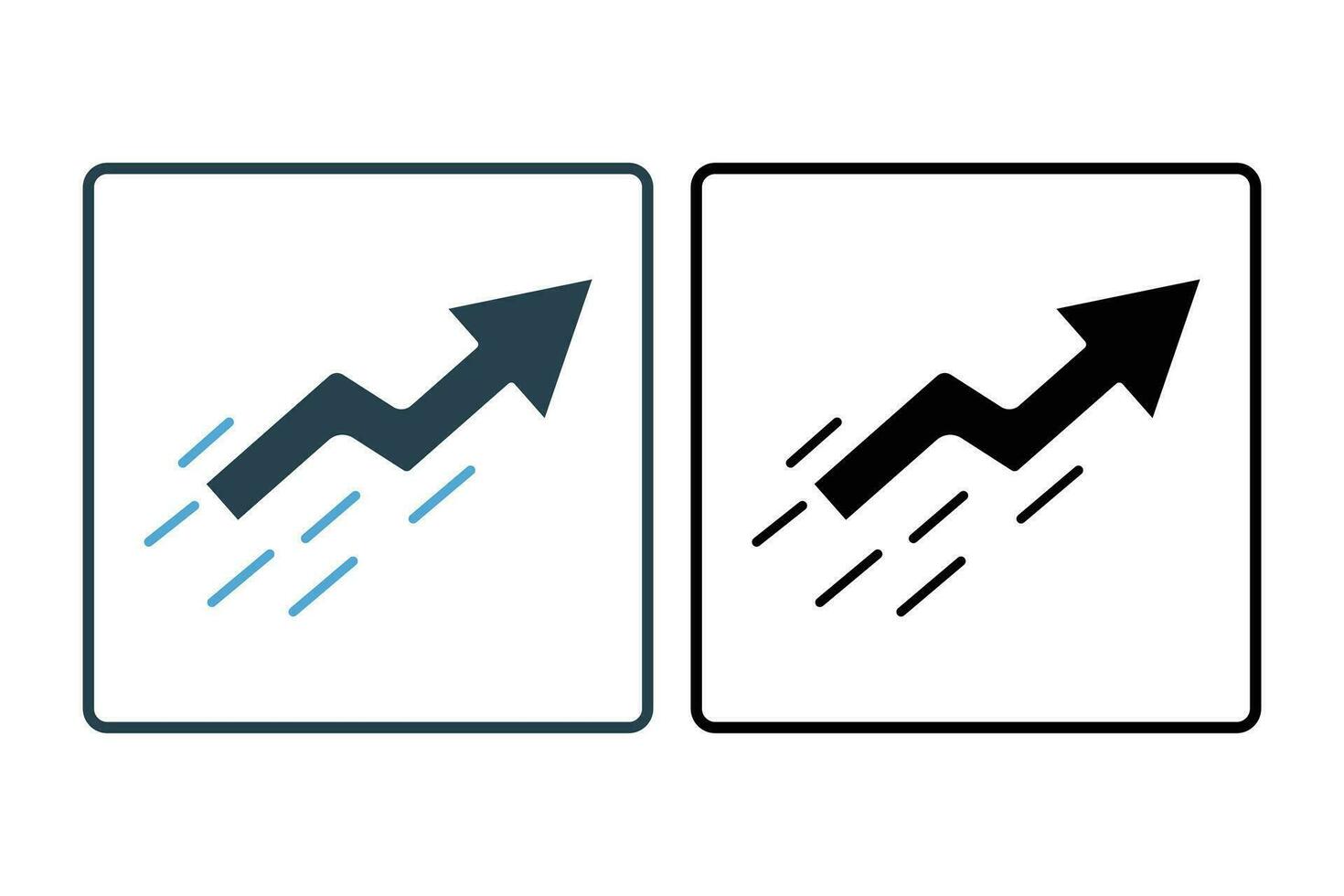 speed up icon. up arrow. icon related to speed. suitable for web site, app, user interfaces, printable etc. Solid icon style. Simple vector design editable