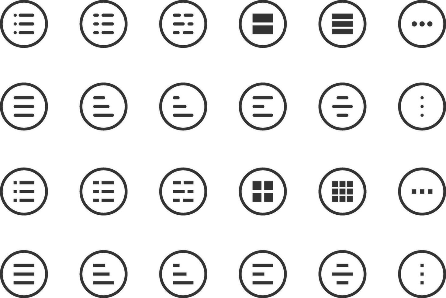 Application burger lines menu symbol. Line icon button navigation, web element app. Ui interface design. vector