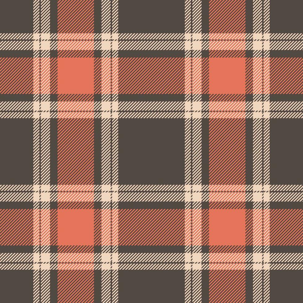 Plaid seamless pattern. Check fabric texture. Vector textile print.