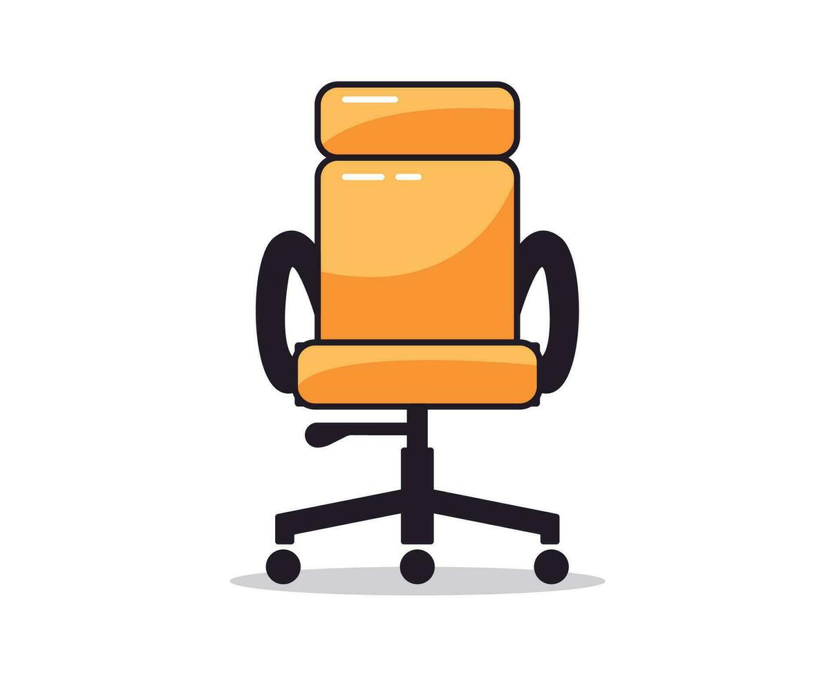 Office Chair Vector Flat Illustration. Perfect for different cards, textile, web sites, apps