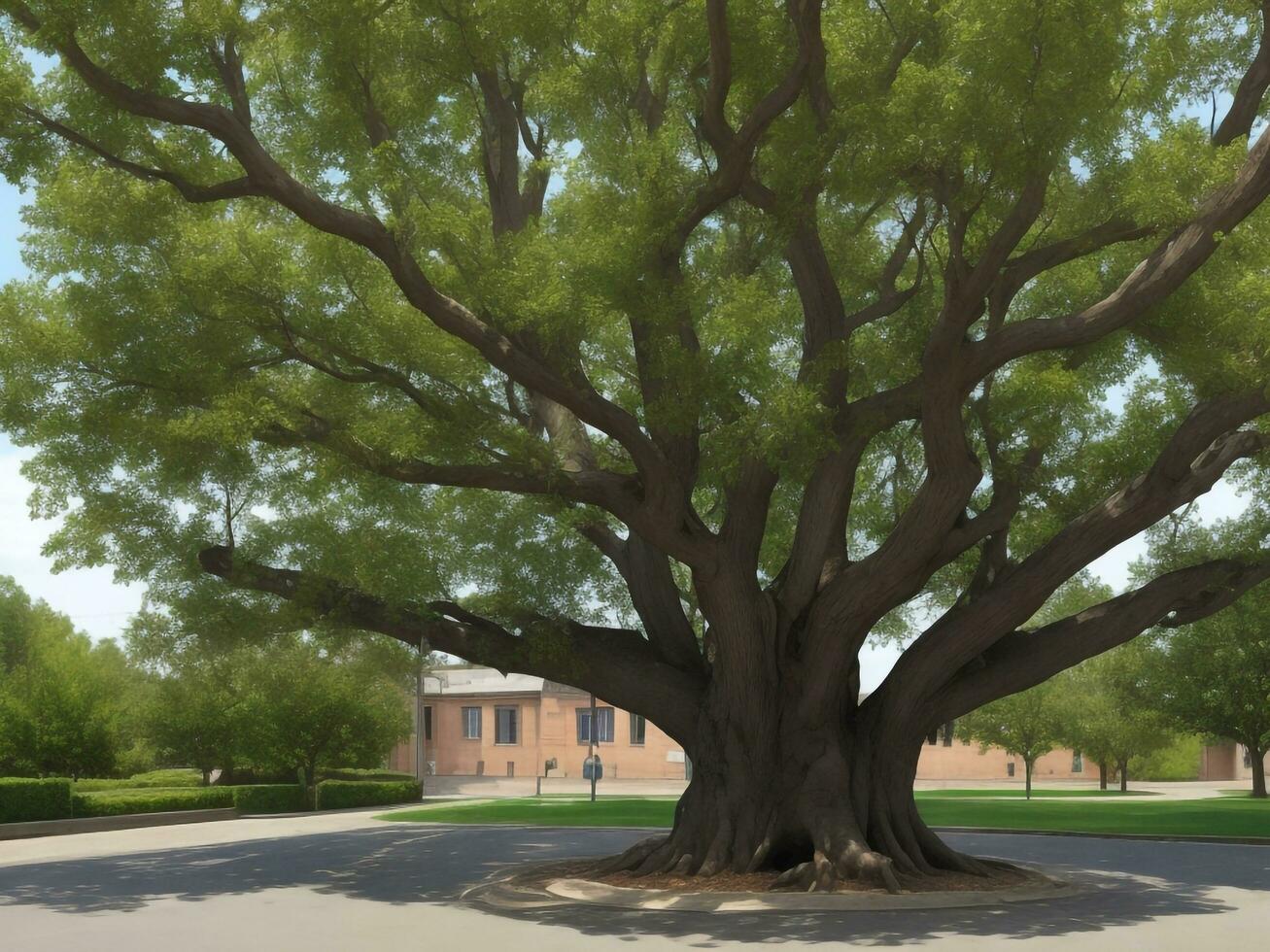 tree beautiful close up image ai generated photo