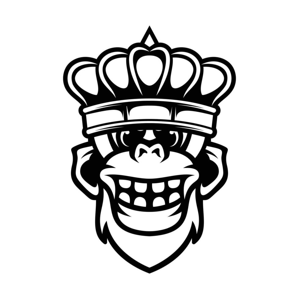 Ape King Outline vector