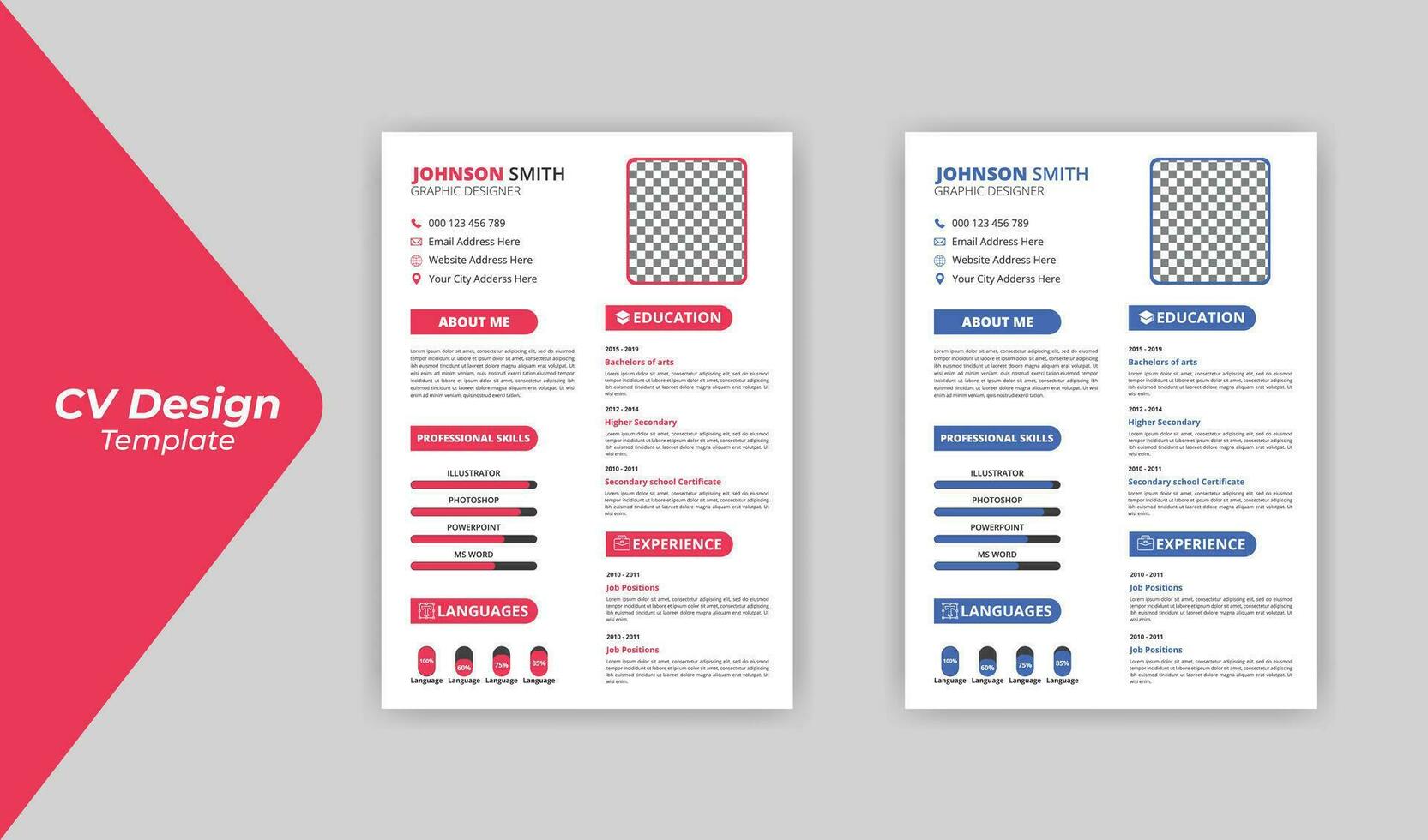 profesional limpiar moderno currículum diseño modelo para negocio trabajo aplicaciones, minimalista currículum CV plantilla, CV diseño vector gratis