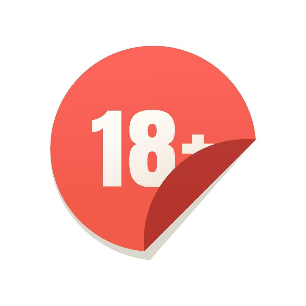 Under 18 sticker vector