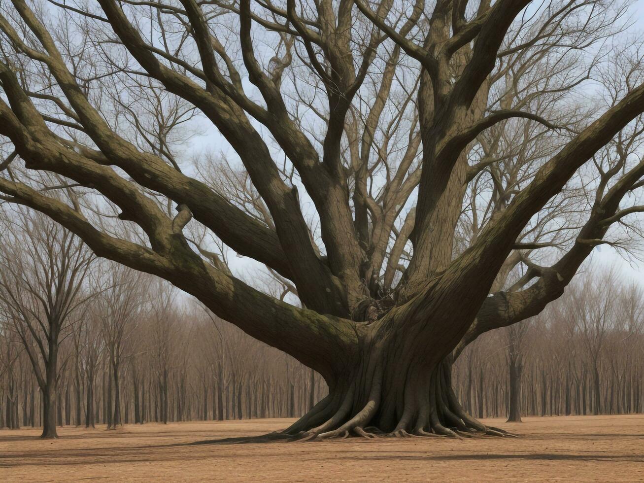 árbol hermosa cerca arriba imagen ai generado foto