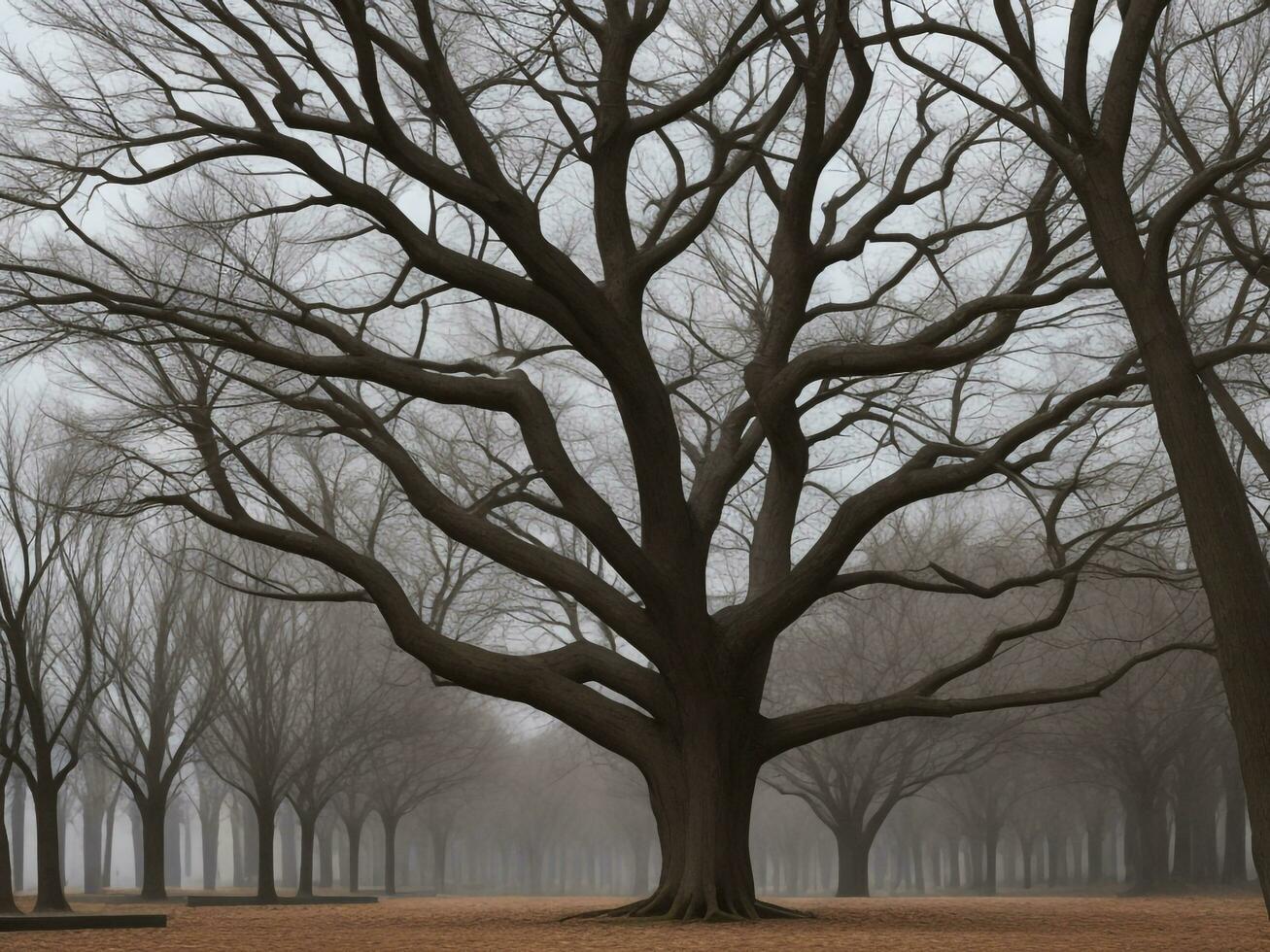 tree beautiful close up image ai generated photo