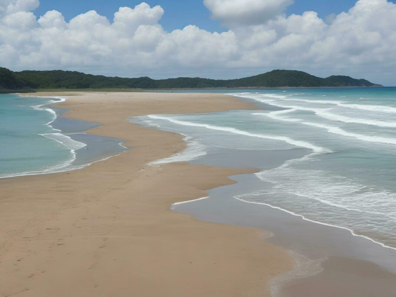 beach beautiful close up image ai generated photo