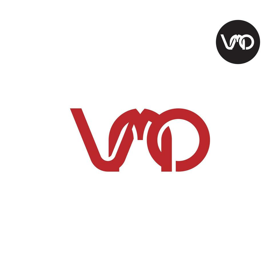 letra vmo monograma logo diseño vector