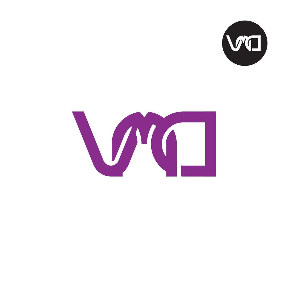 letra vmd monograma logo diseño vector