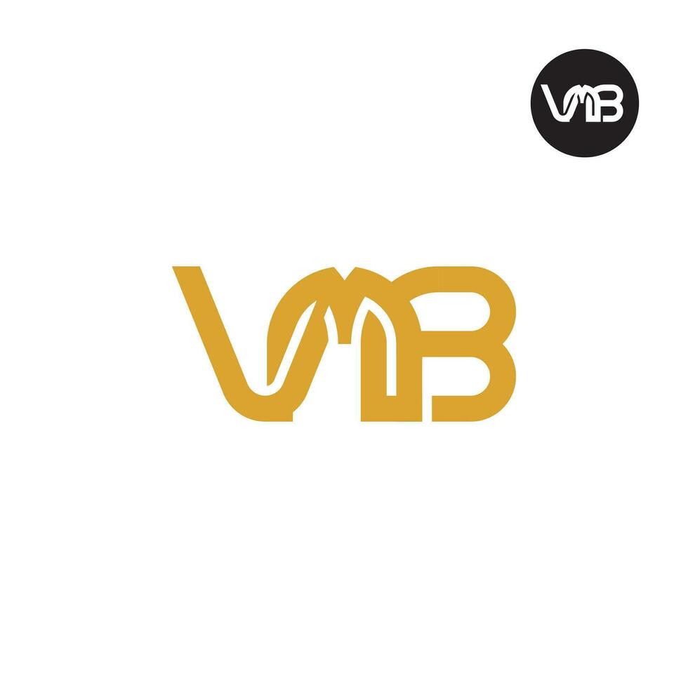 Letter VMB Monogram Logo Design vector