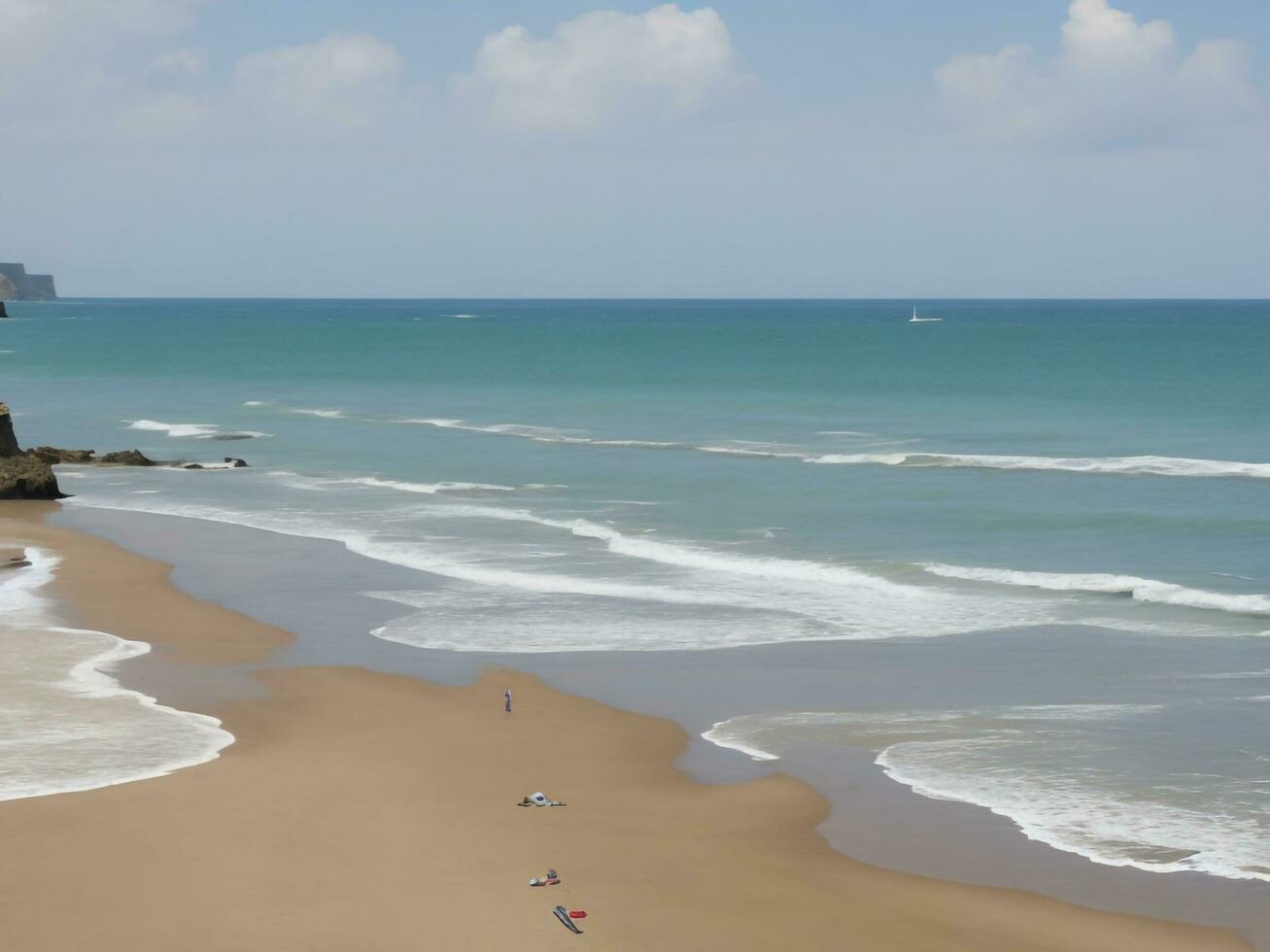 beach beautiful close up image ai generated photo