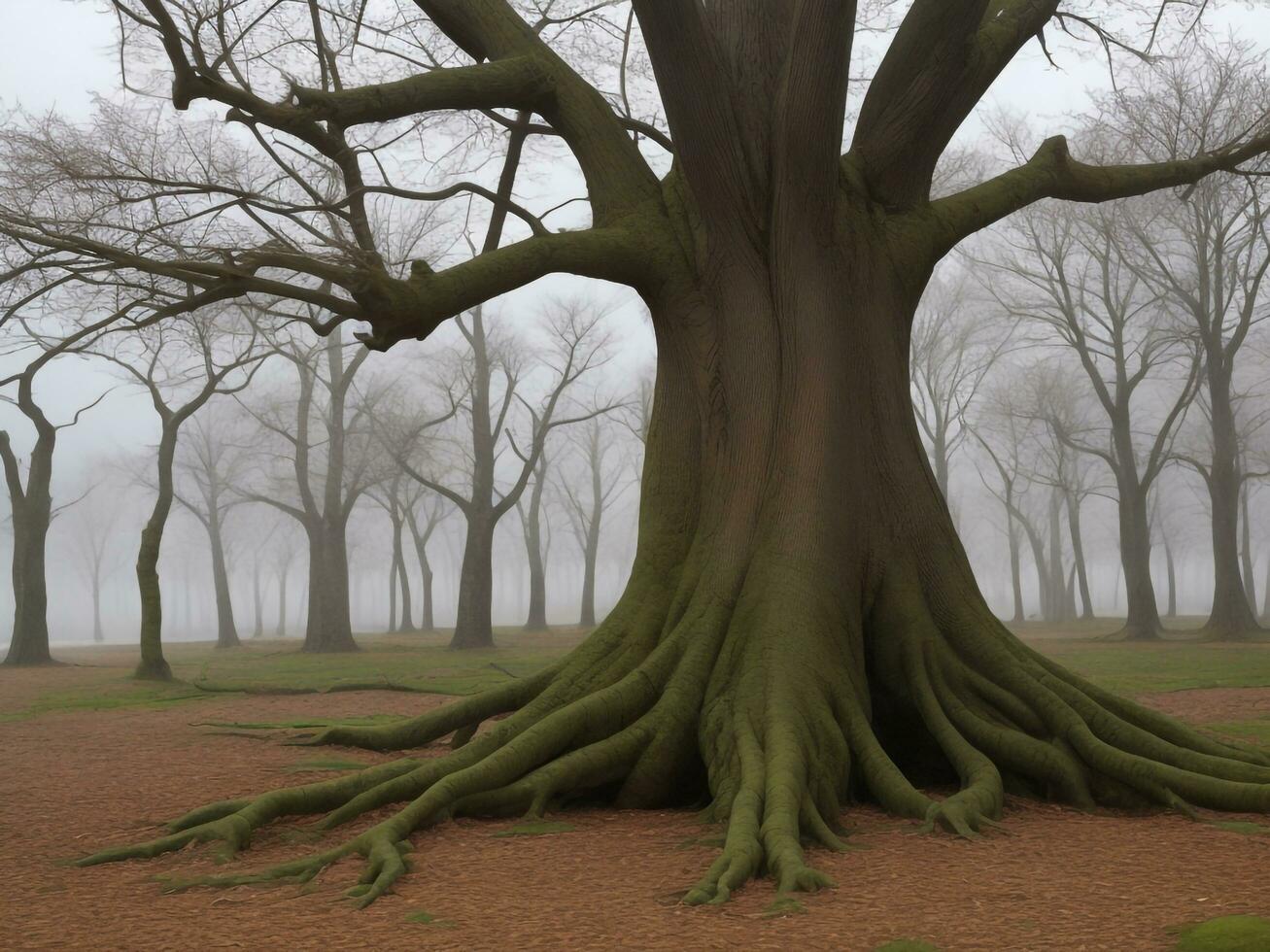 árbol hermosa cerca arriba imagen ai generado foto