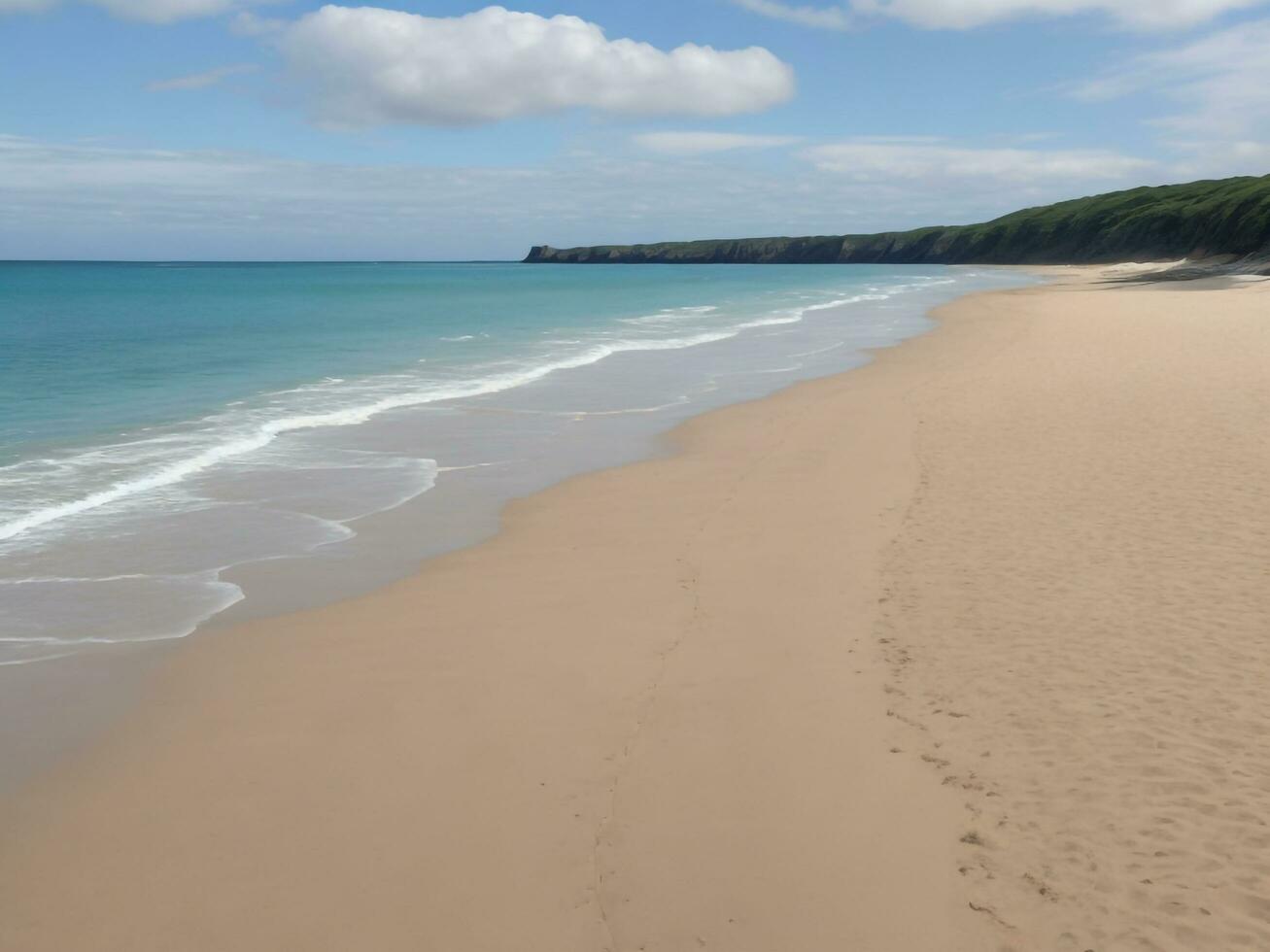 playa hermosa cerca arriba imagen ai generado foto