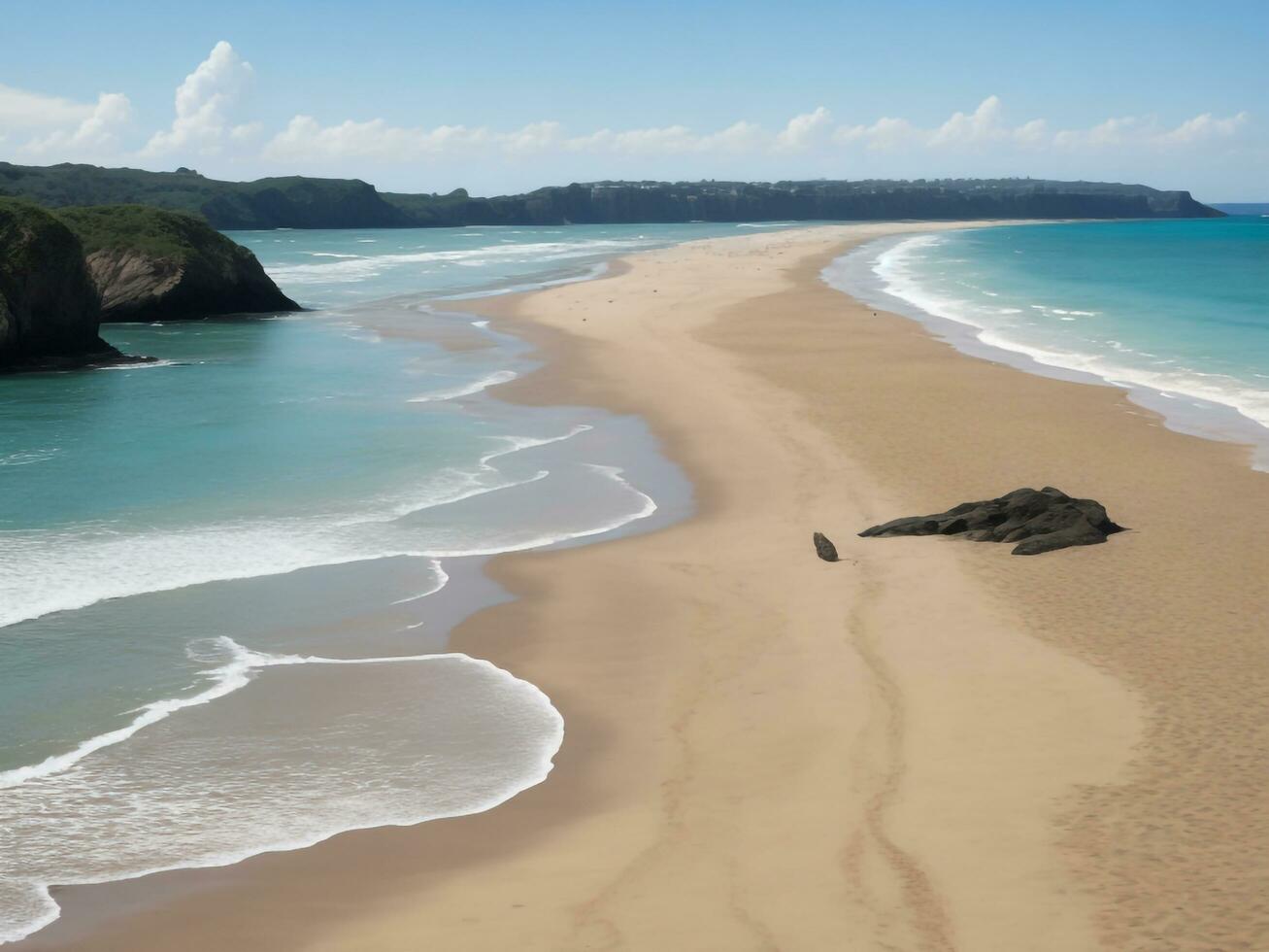 beach beautiful close up image ai generated photo