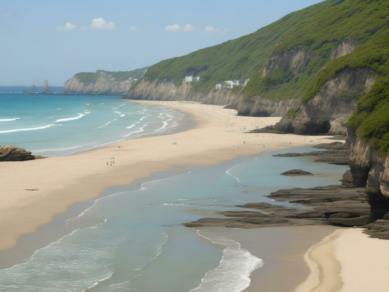 beach beautiful close up image ai generated photo
