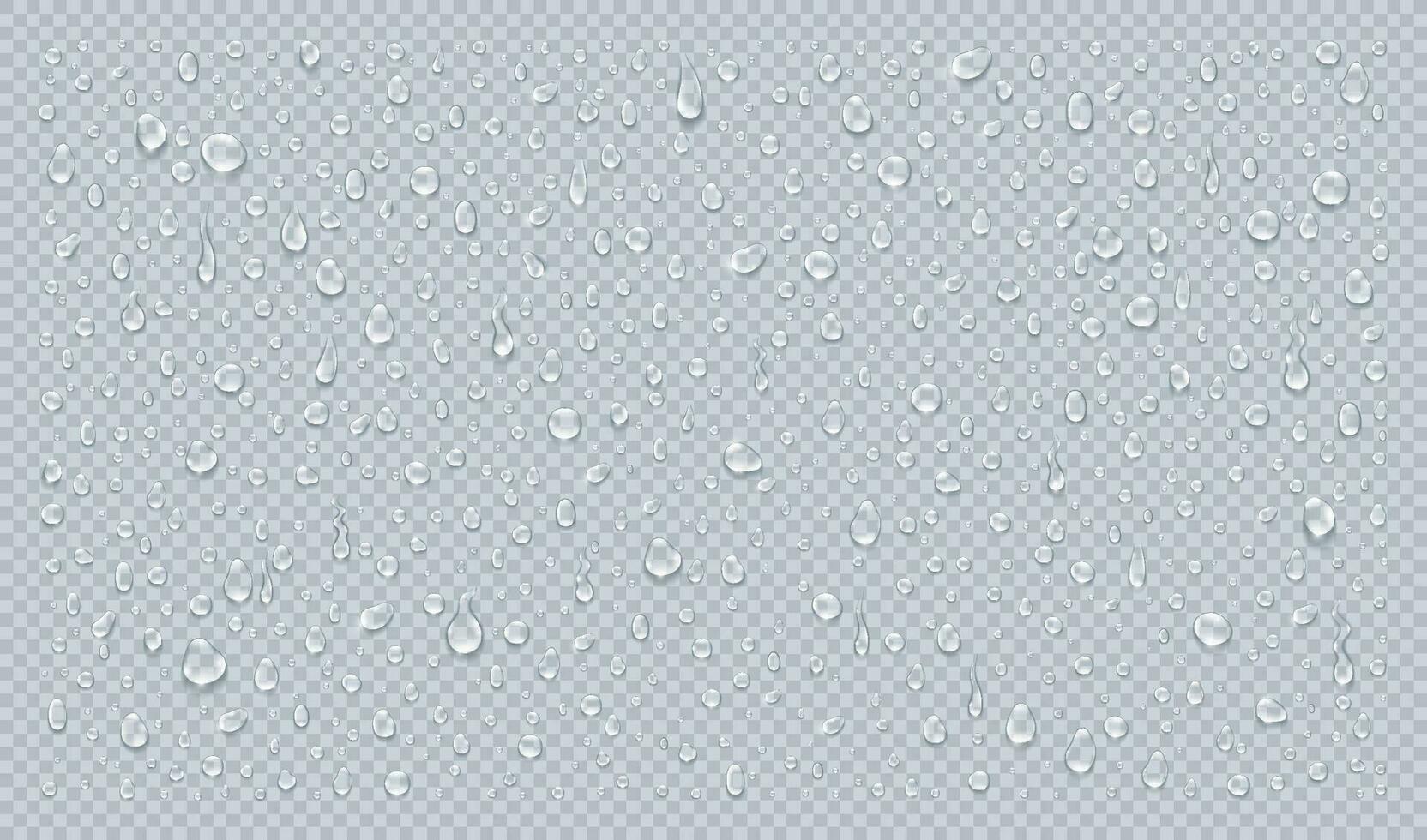 Realistic vector water drops collection