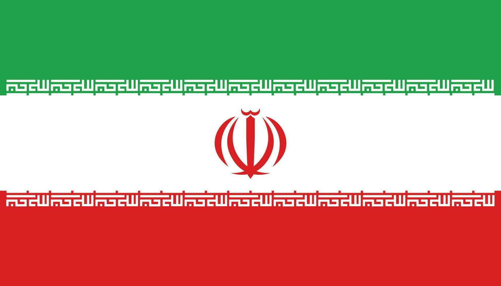 Iran flag vector illustration with official colors and accurate proportion