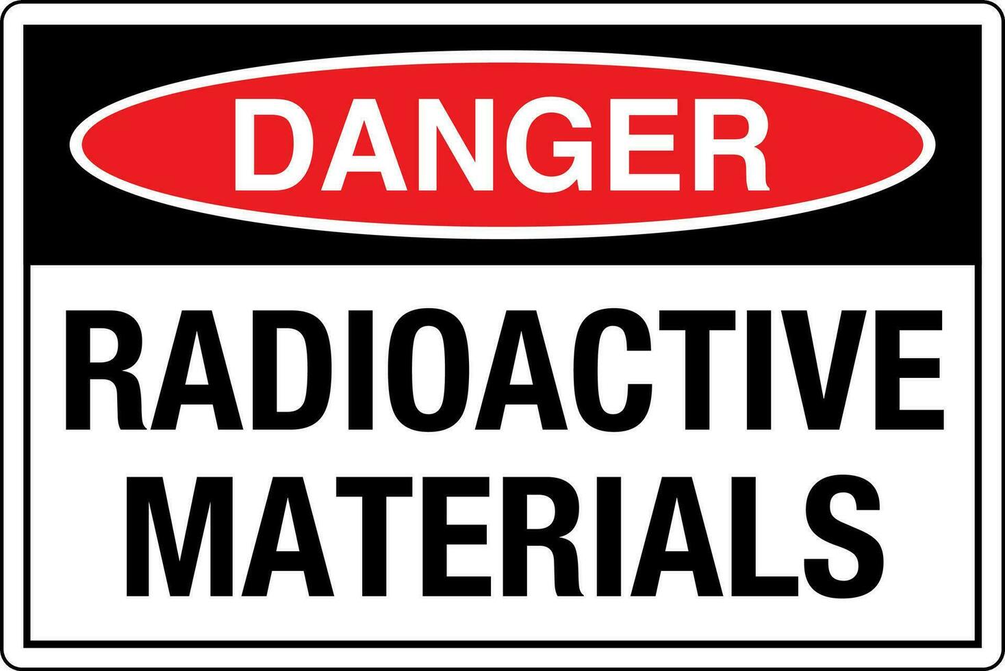 OSHA safety signs marking label standards danger warning caution notice Radioactive Materials vector