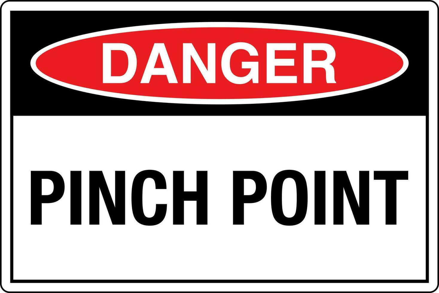 OSHA safety signs marking label standards danger warning caution notice Pinch Point vector