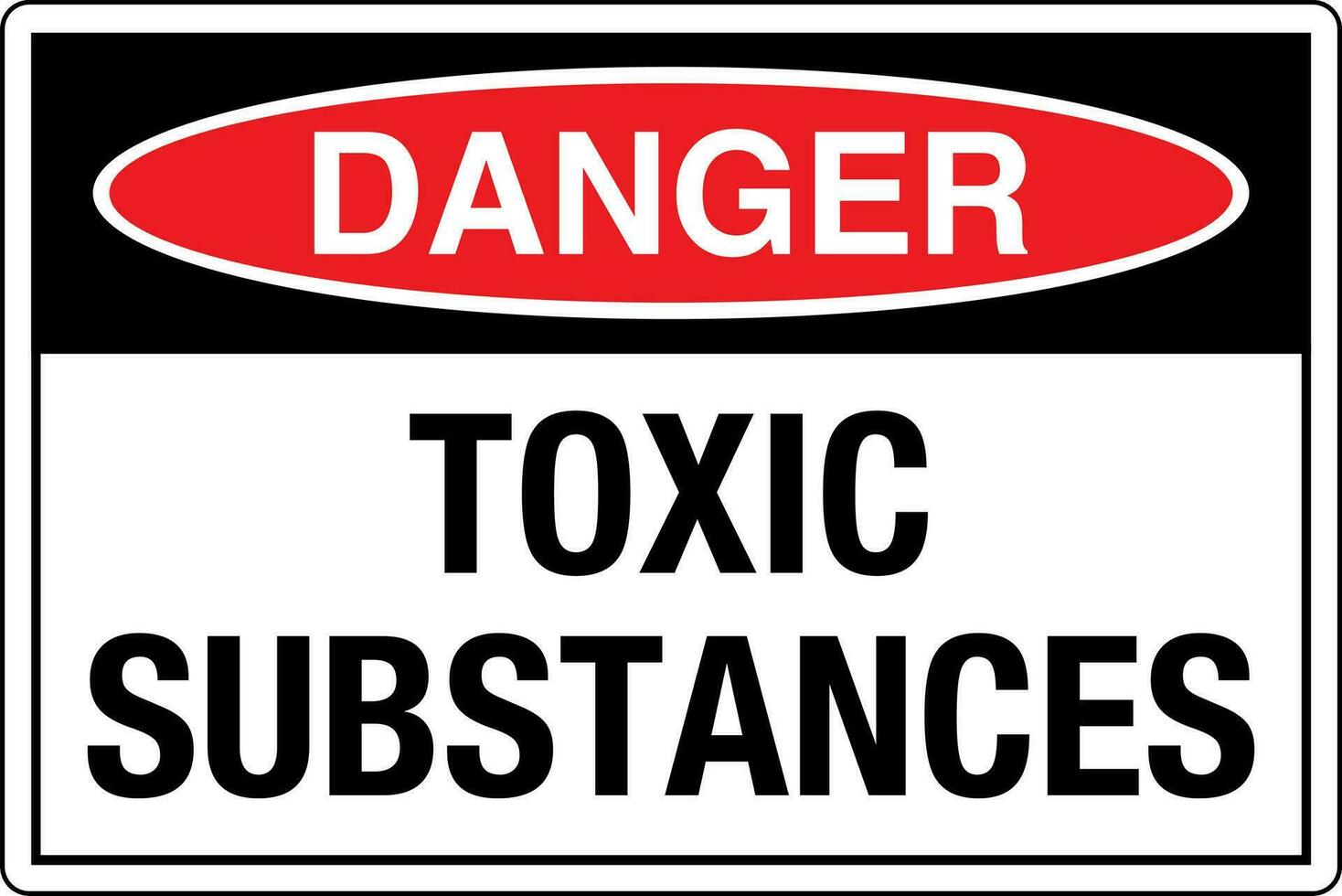 OSHA safety signs marking label standards danger warning caution notice Toxic Substances vector