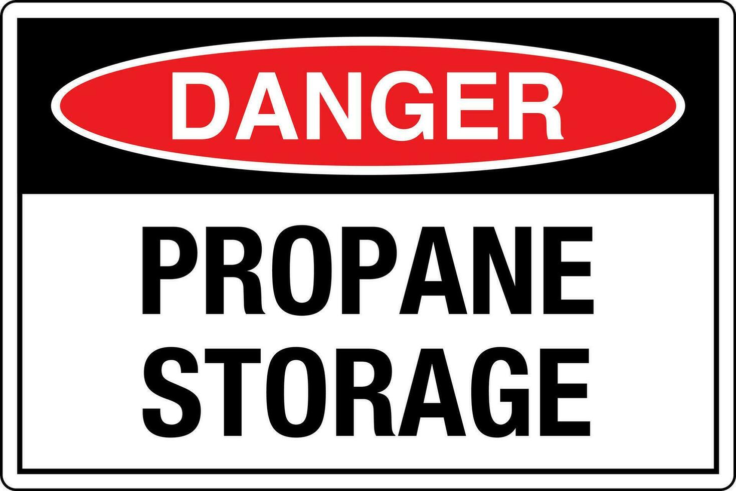 OSHA safety signs marking label standards danger warning caution notice Propane Storage vector