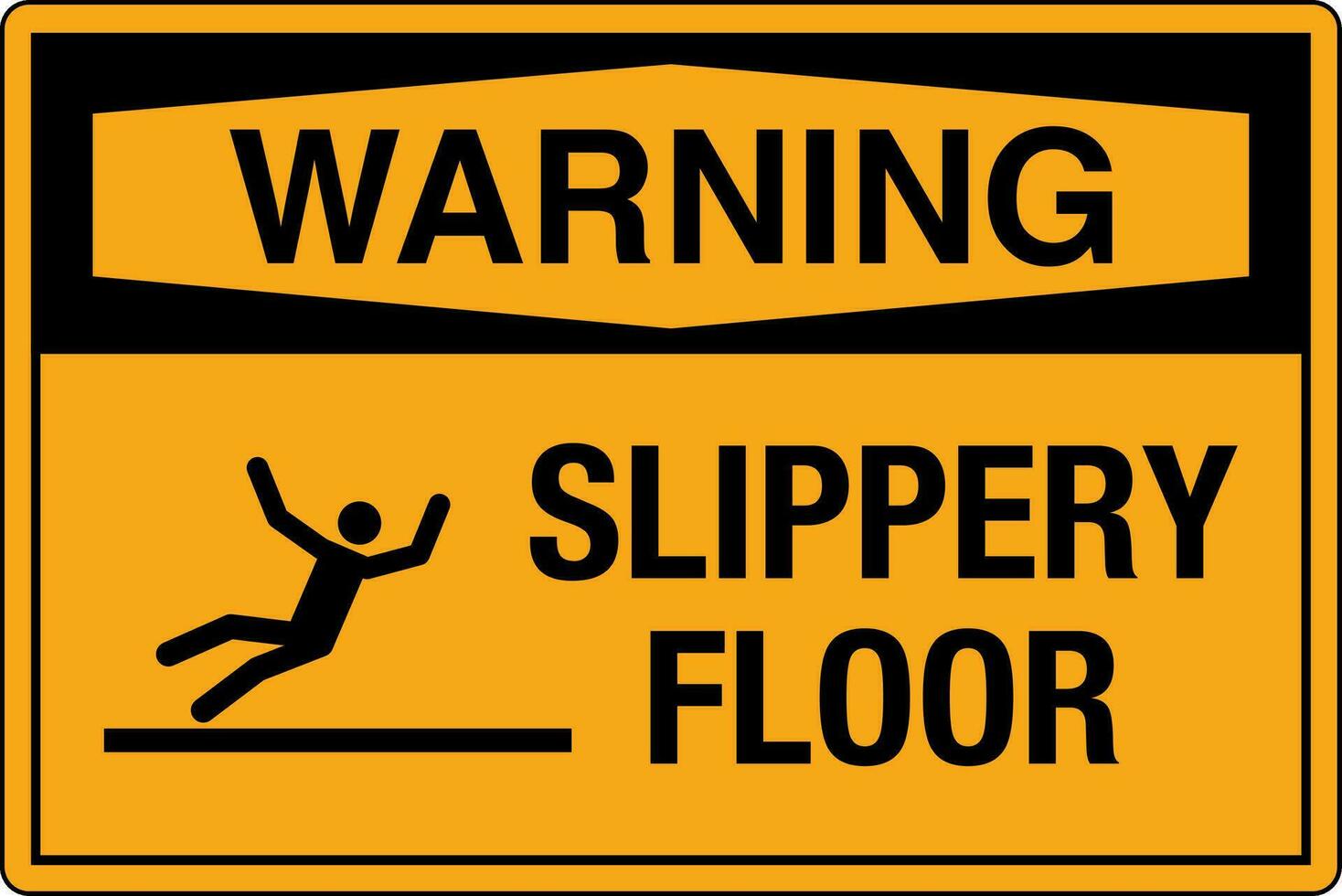 OSHA safety signs marking label standards danger warning caution notice Slippery Floor vector