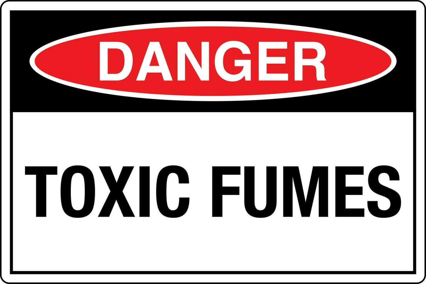 OSHA safety signs marking label standards danger warning caution notice Toxic Fumes vector