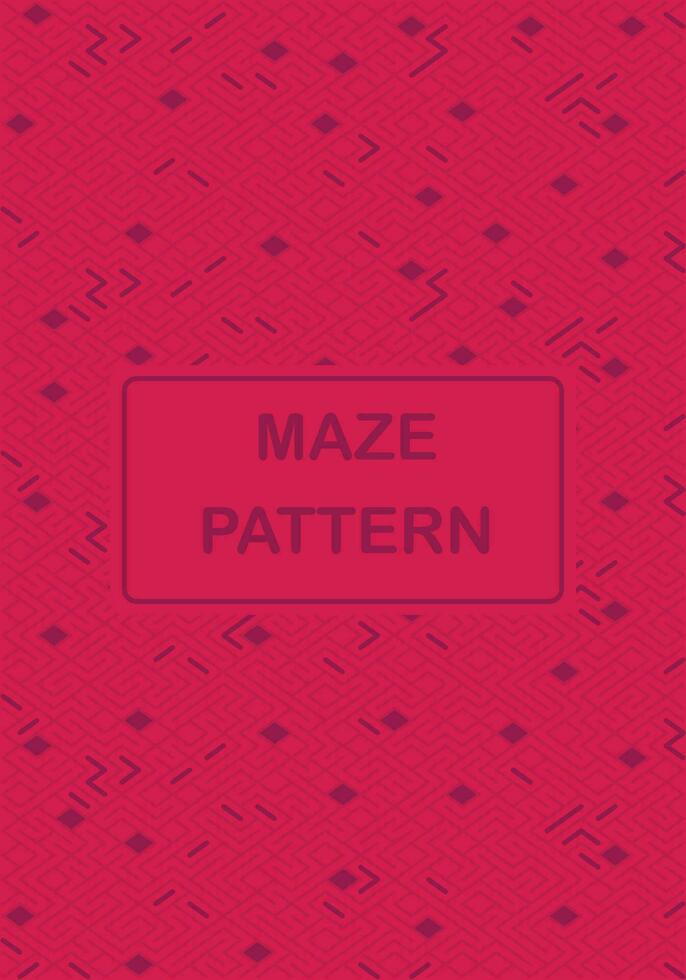 Modern Maze Pattern Cover Design vector