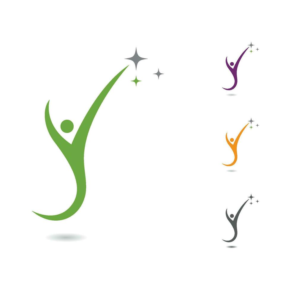Human character logo sign vector