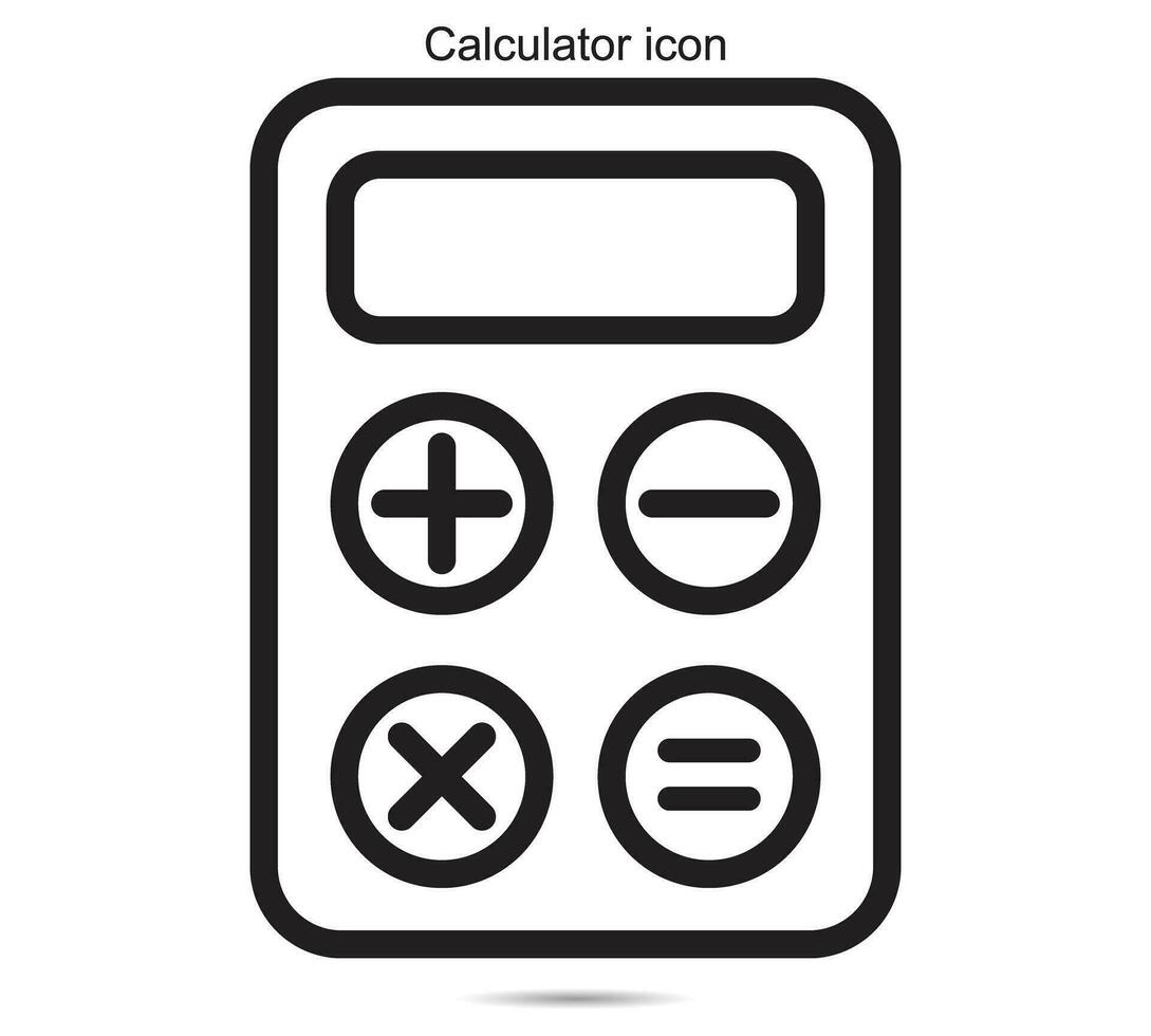 calculadora icono, vector ilustración