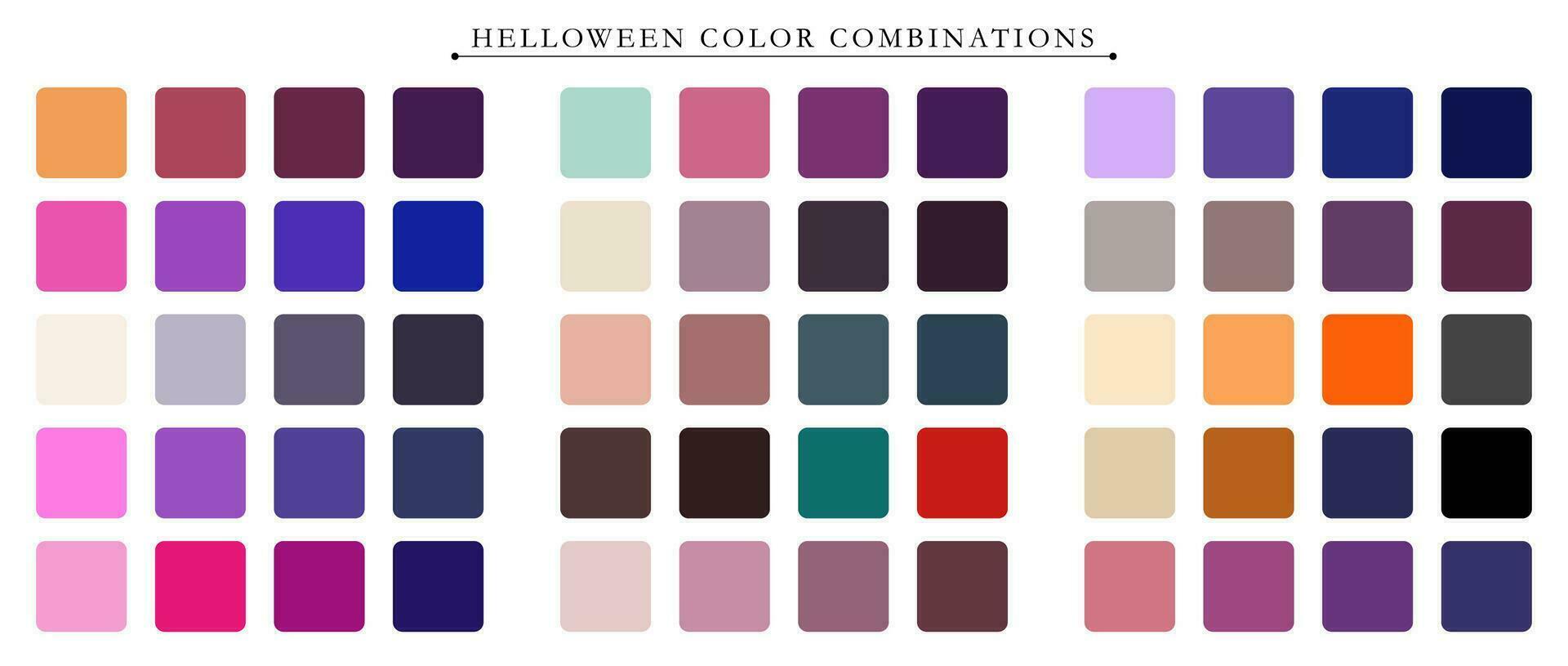 Helloween palette. Trend color palette guide template. An example of a ...