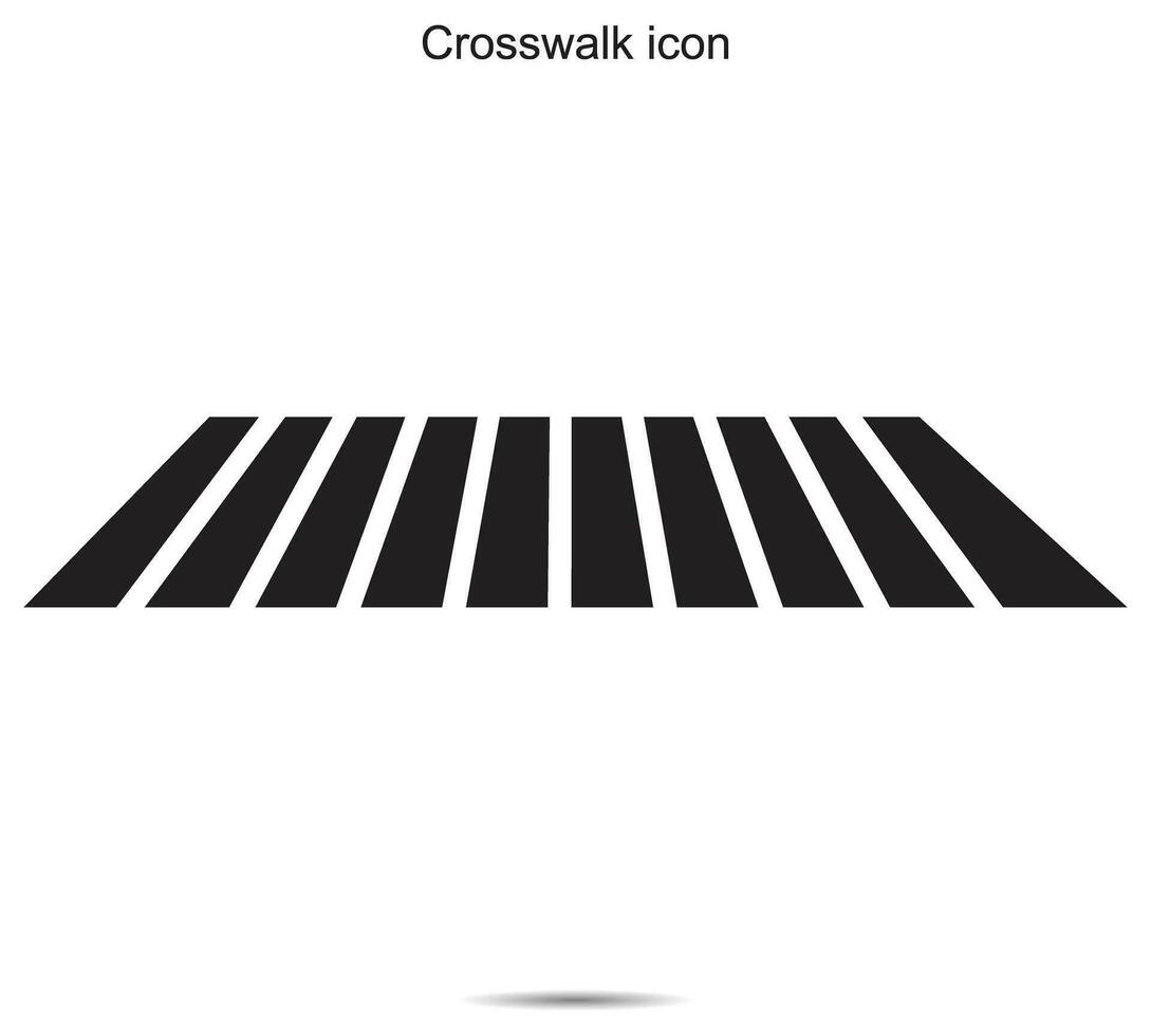 Crosswalk icon, Vector illustration
