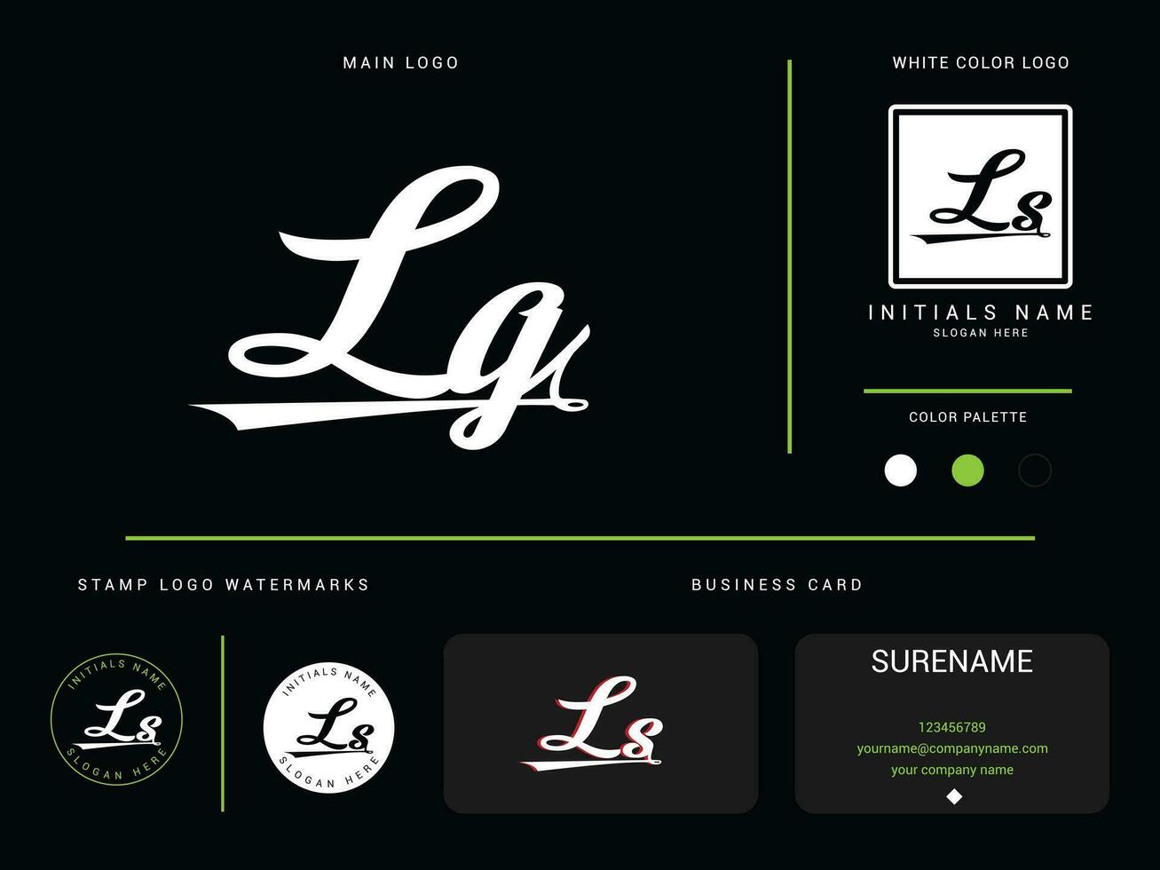 resumen lg logo marca, profesional ls lg vestir lujo letra logo icono vector