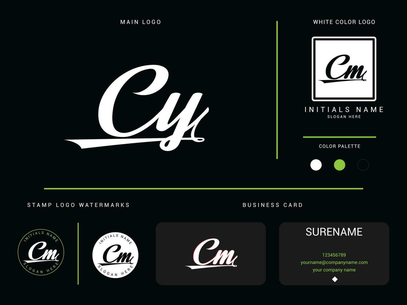 Typography Cy Logo Vector, Initial Luxury cm CY Apparel Fashion Logo For Clothing Business vector