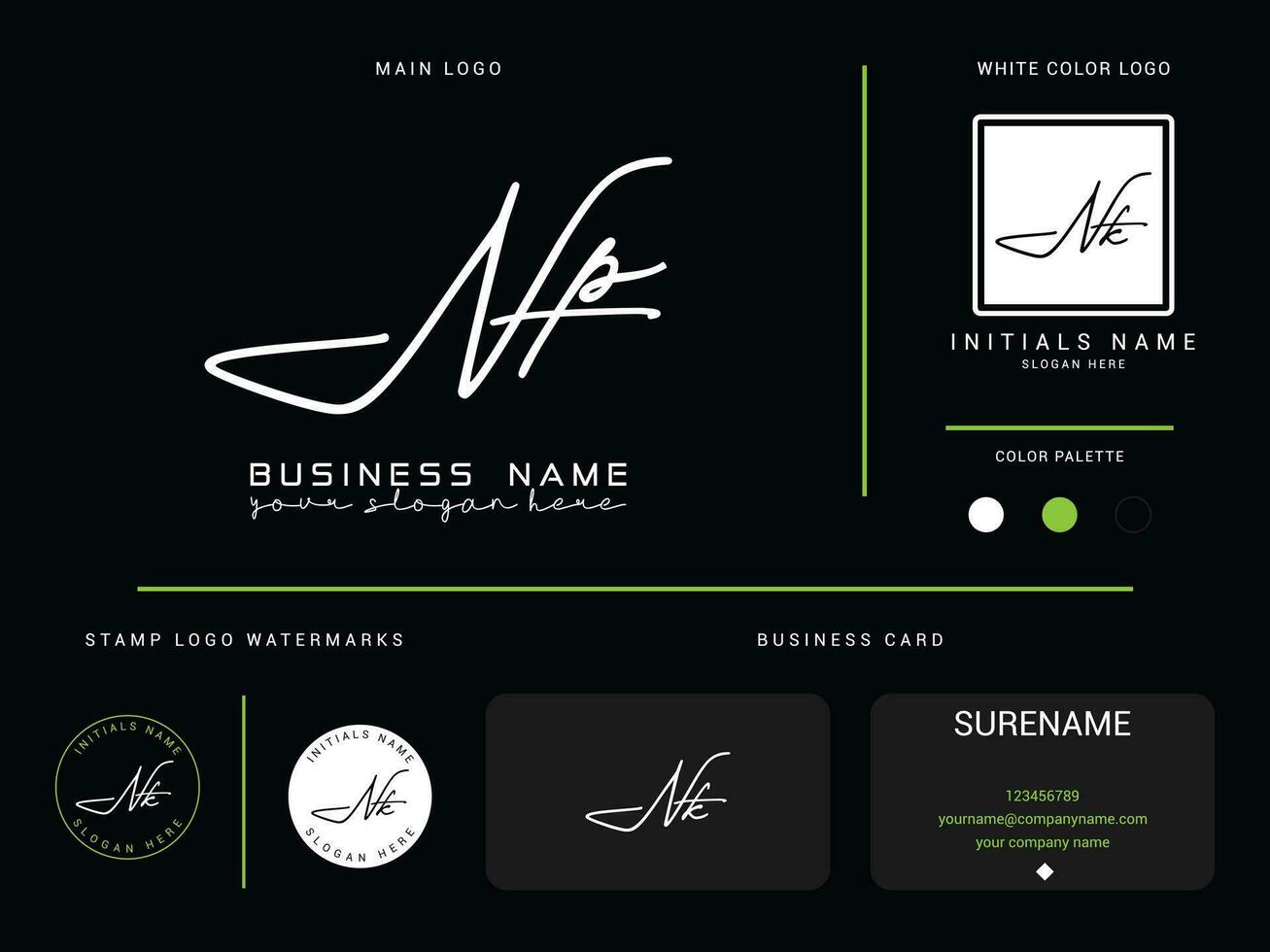 Initial Np Logo Icon, Luxury NP Modern Minimalist Logo And Presentation vector