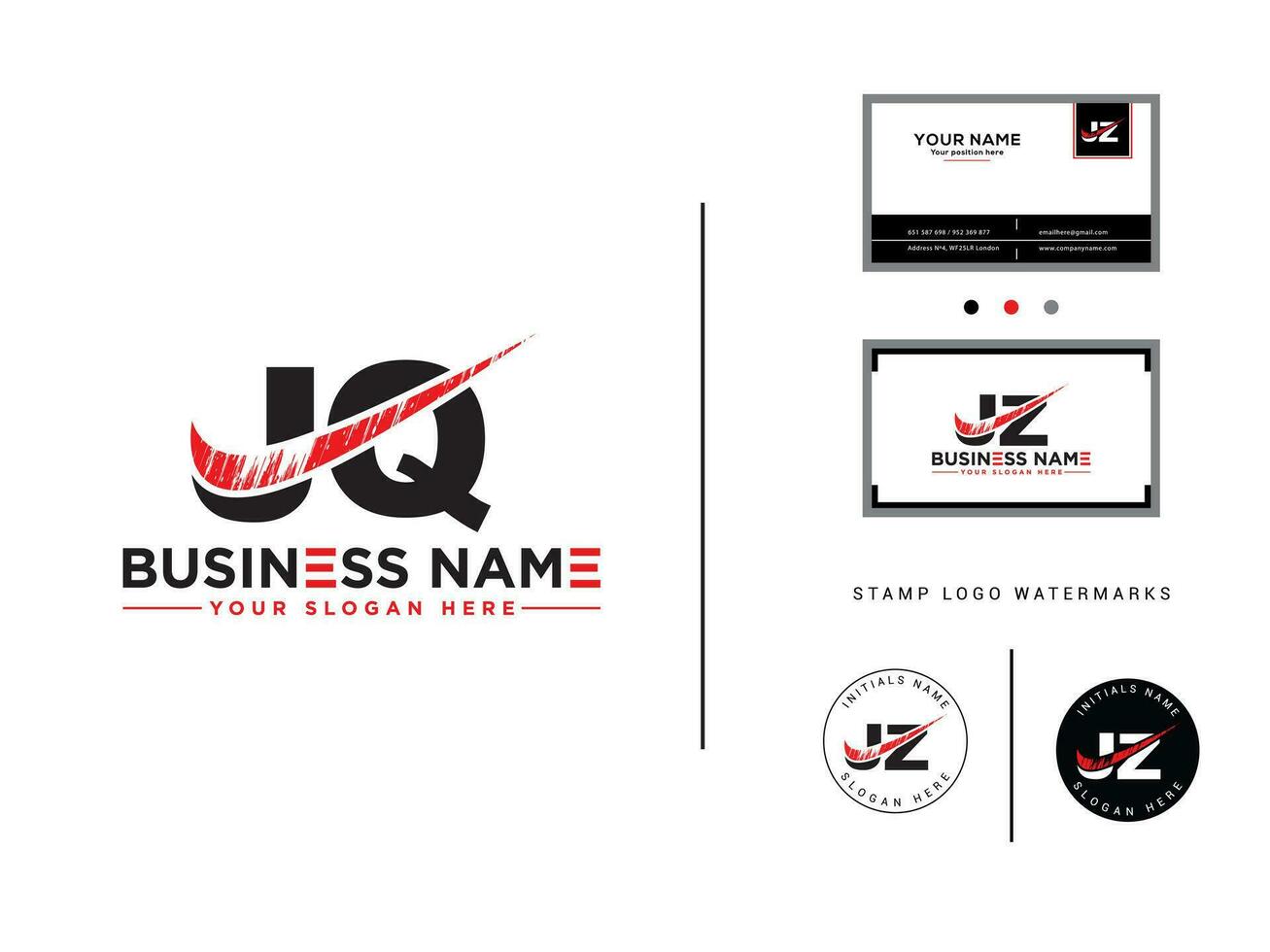Creative Jq Luxury Brush Logo, New Letter JQ Business Logo For