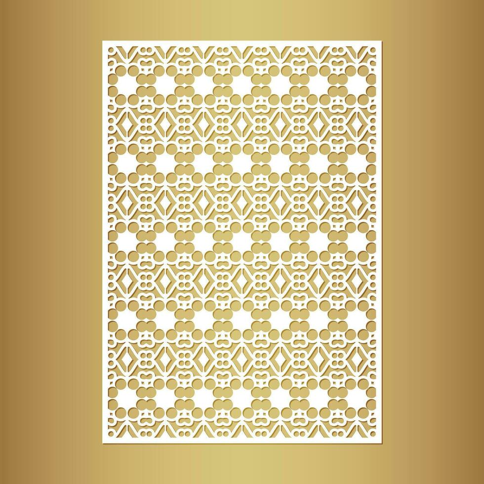 seamless cut mandala decorative pattern template vector