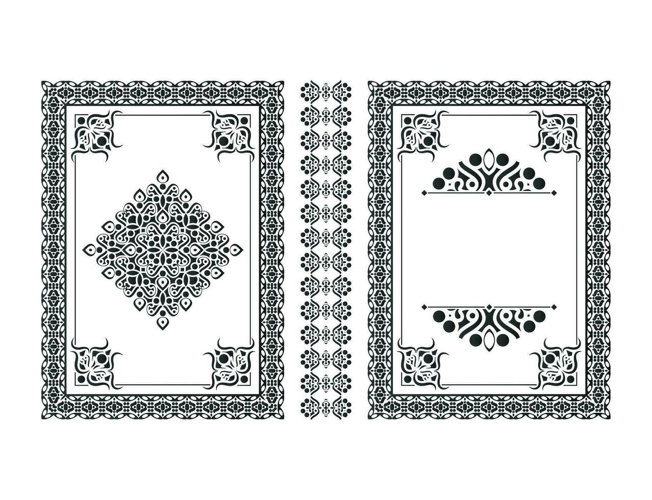 Frame Ornamental book cover design vector