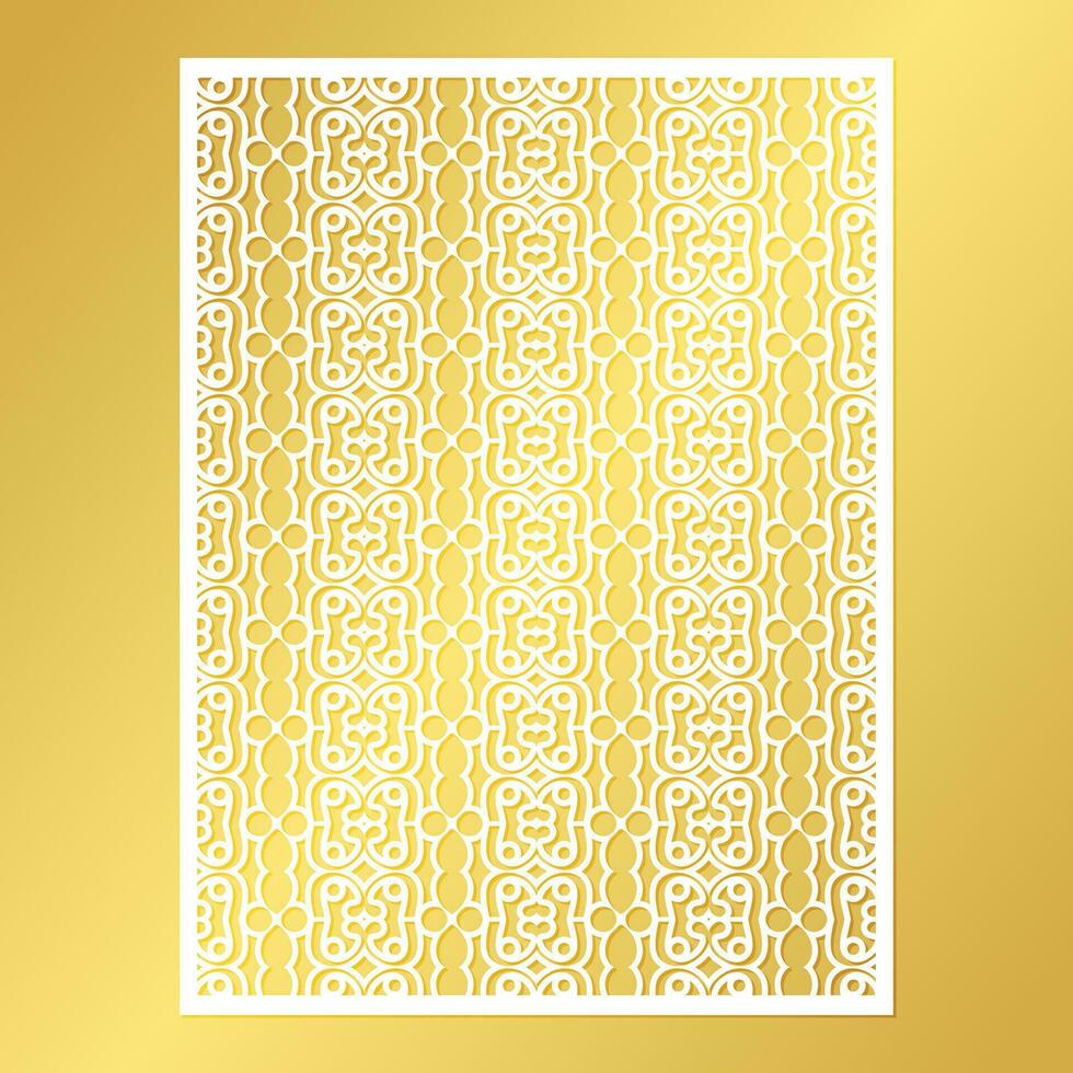 seamless cut mandala decorative pattern template vector