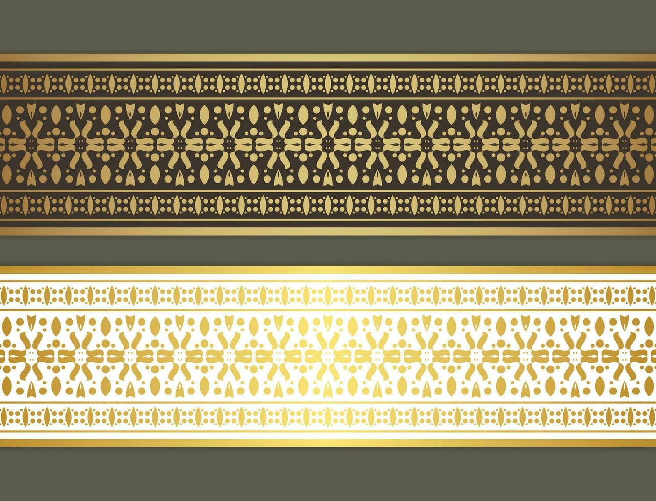 Elegant golden ornamental border template vector