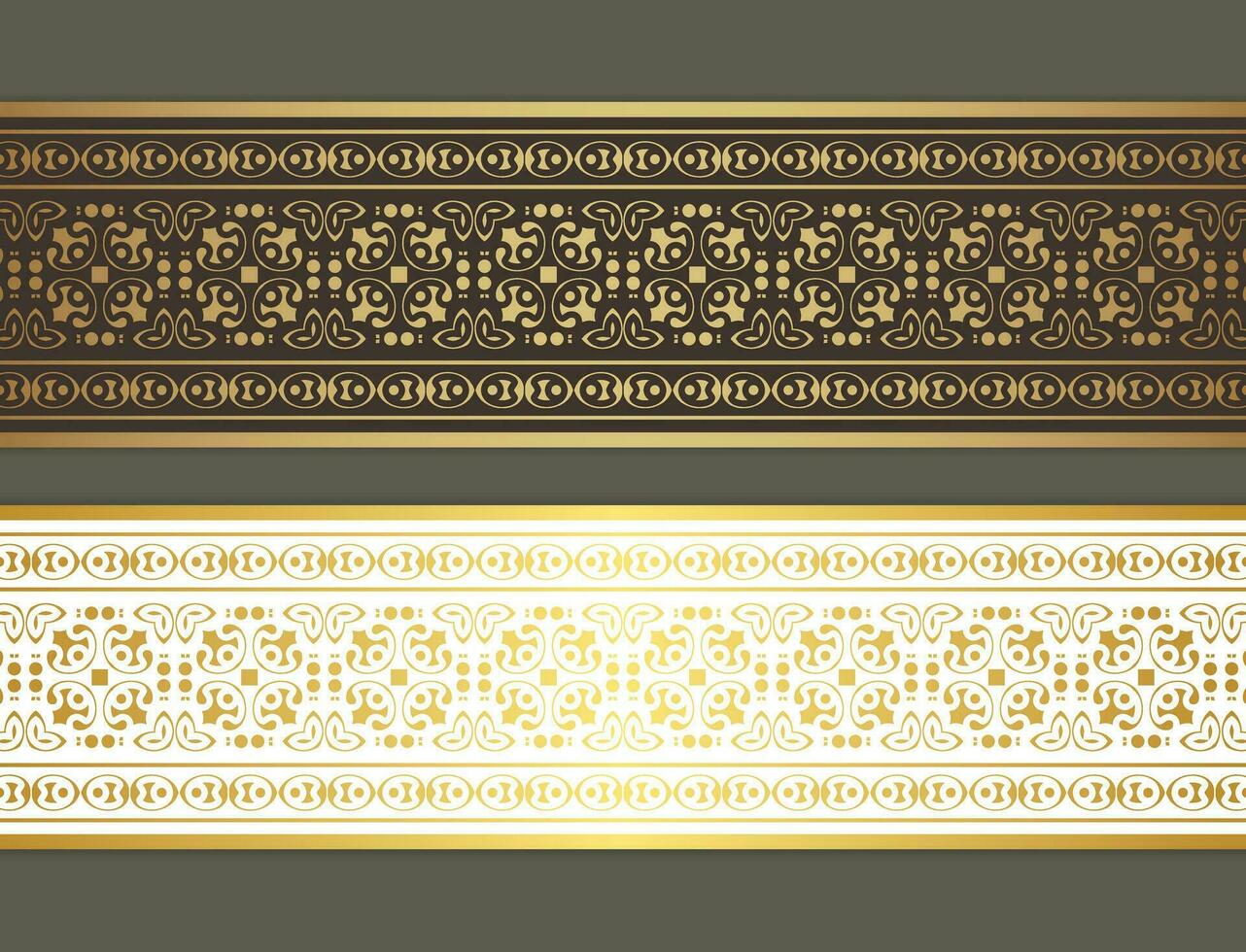 Elegant golden ornamental border template vector