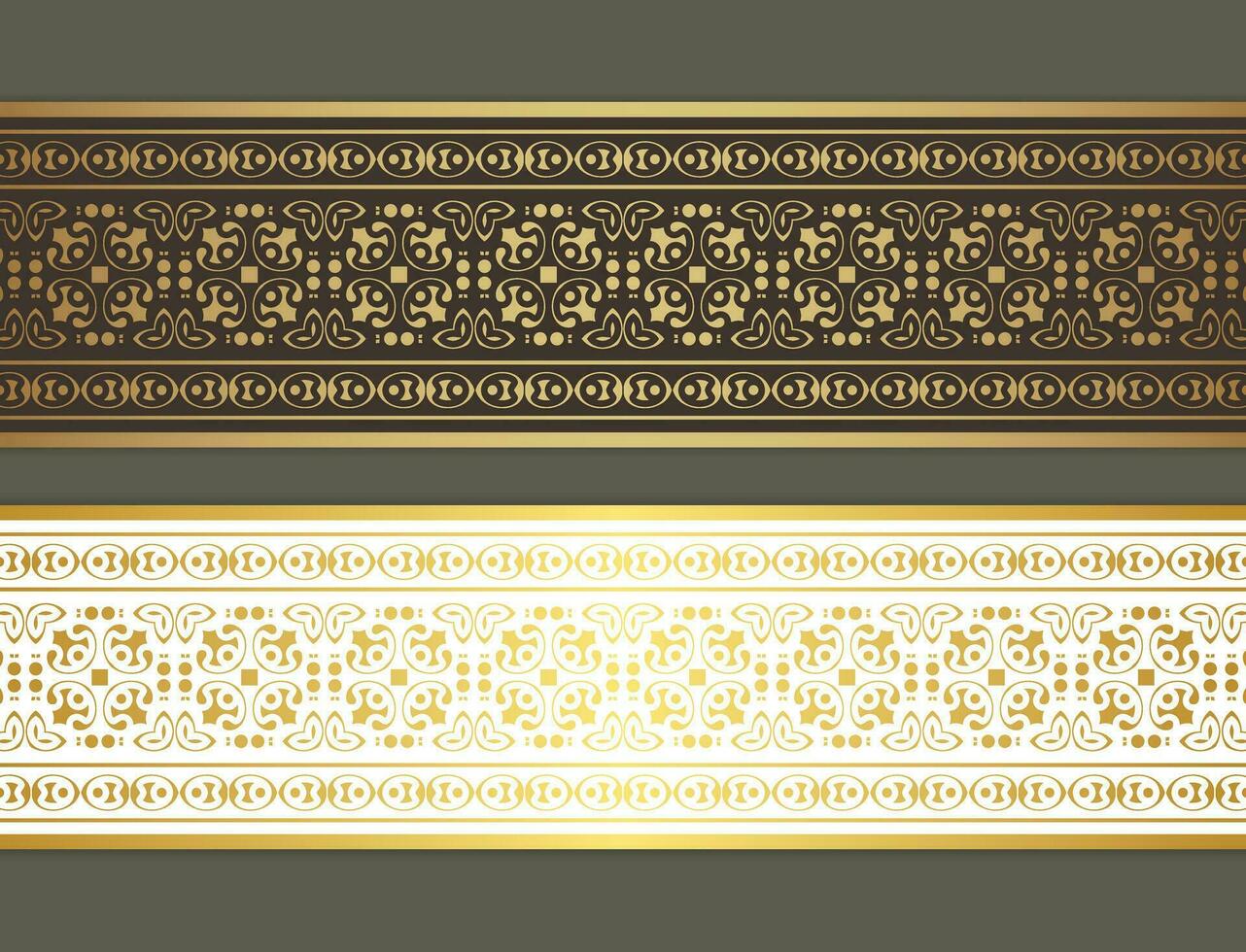 elegante plantilla de borde ornamental dorado vector