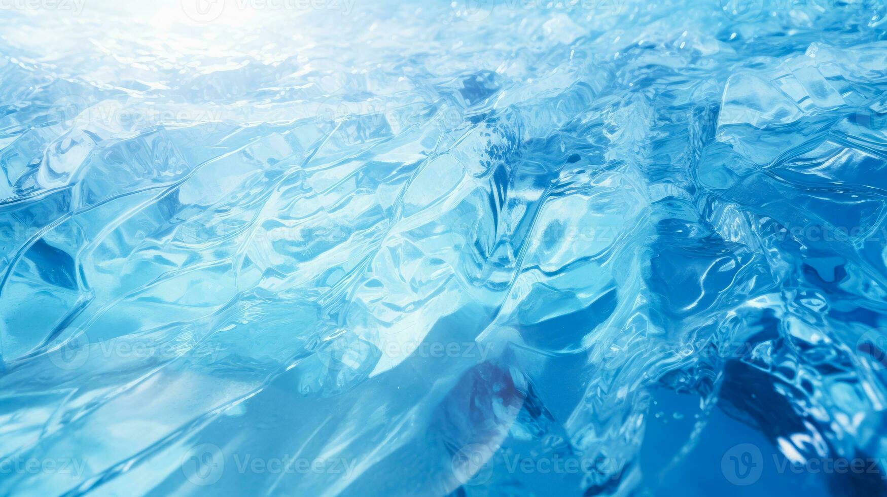 Vivid macro texture of frozen Antarctic iceberg patterns under sunlight photo