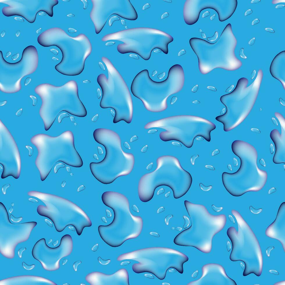 seamless pattern of water drops on a blue background vector