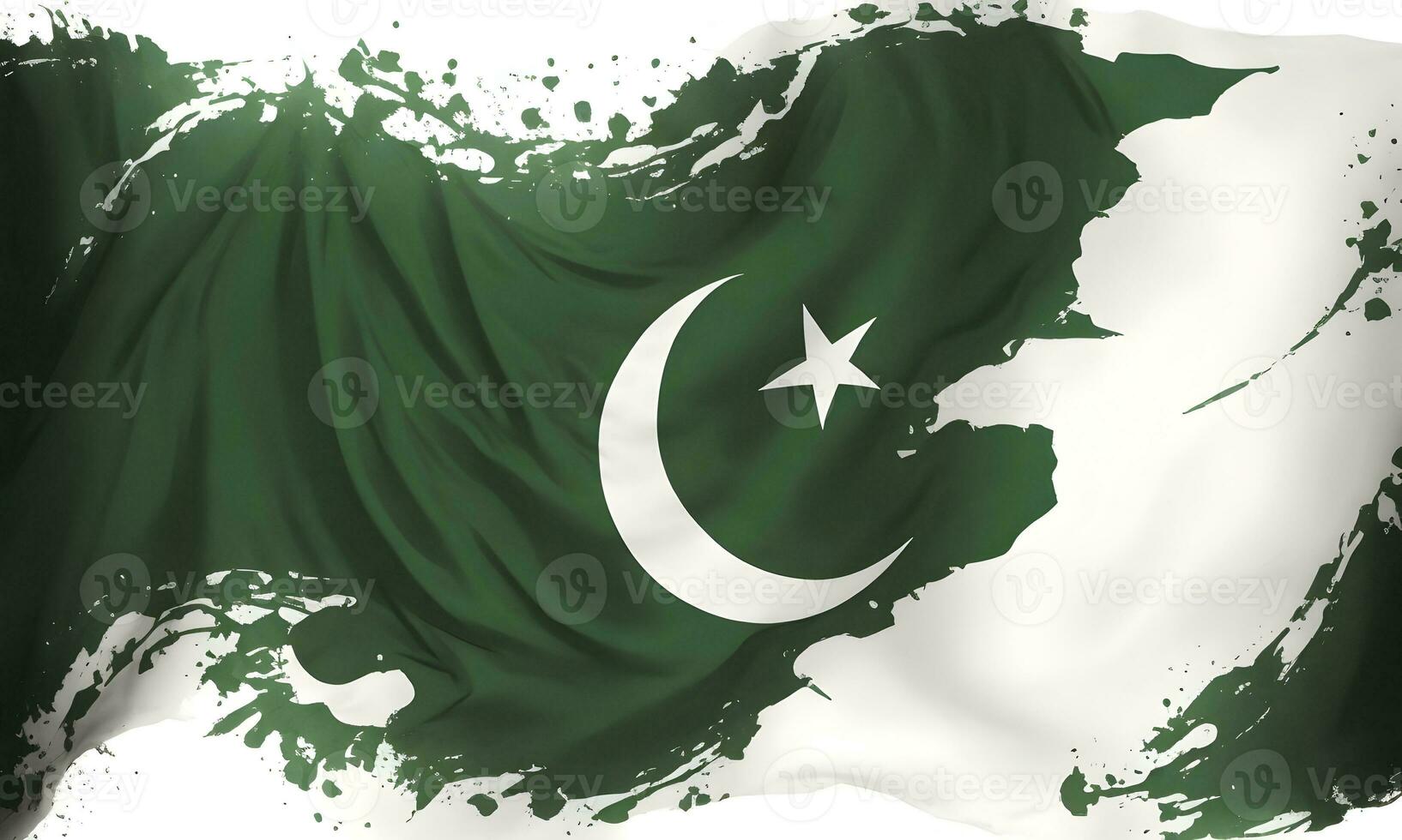 foto bandera de Pakistán contento independencia día