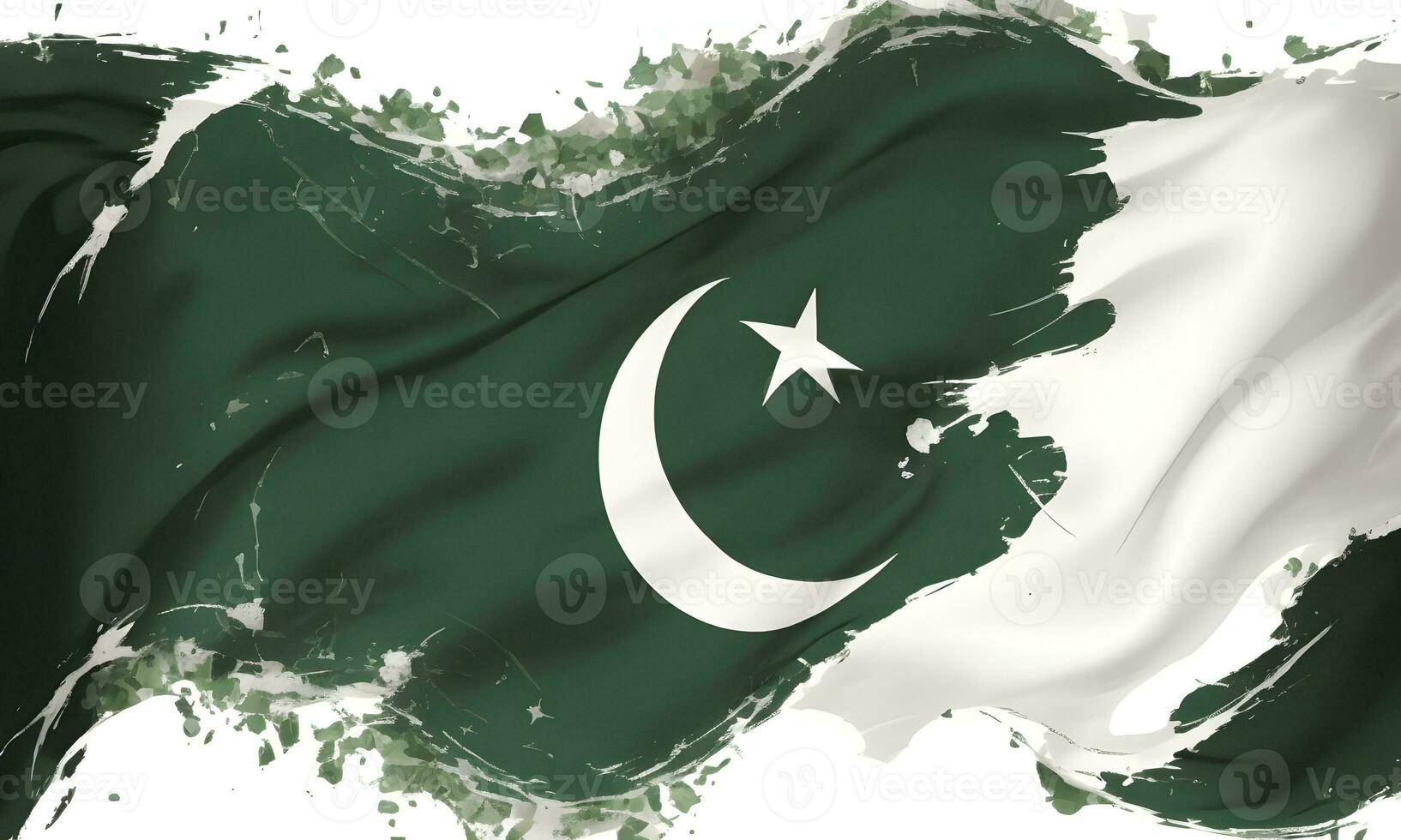 foto bandera de Pakistán contento independencia día