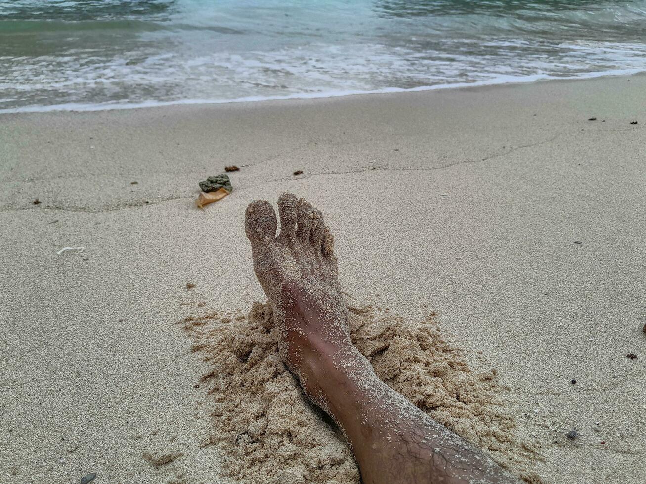 footprints in the sand photo
