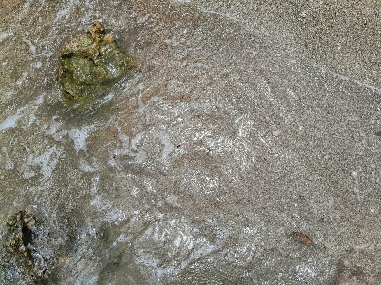 texture of stone on the beach at East Java photo