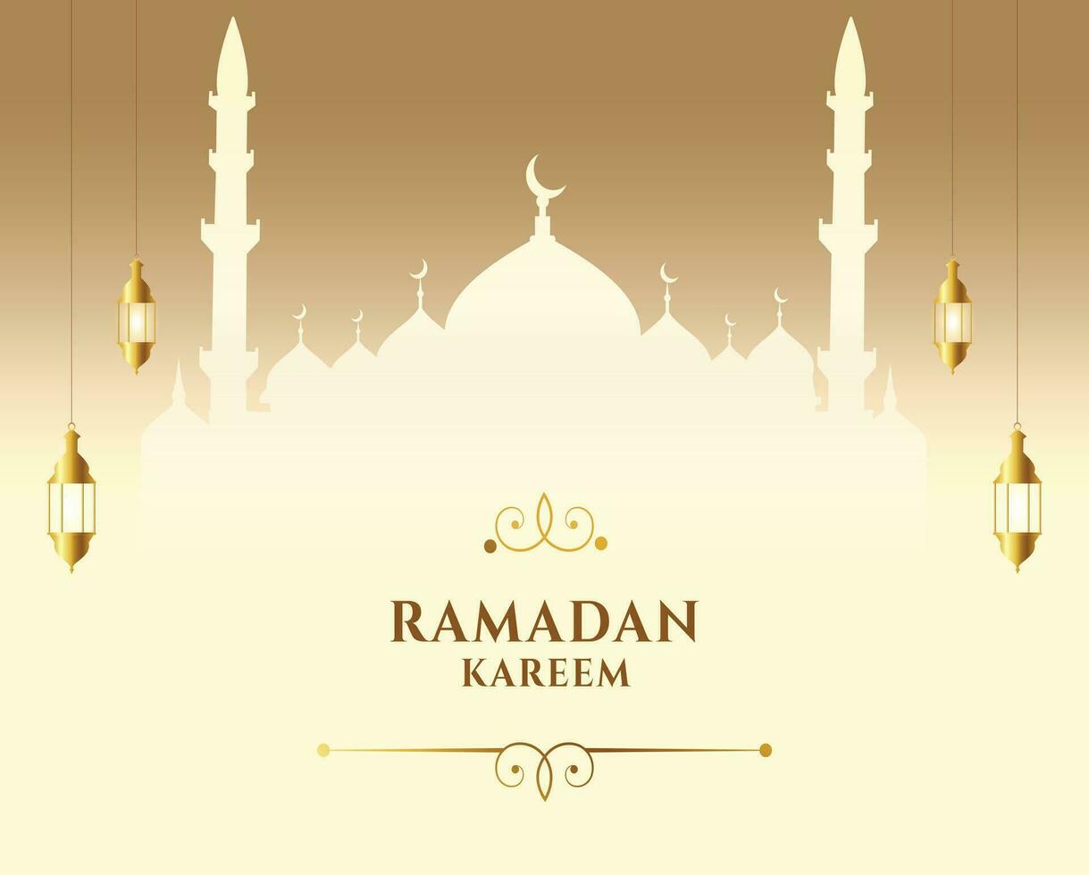 decorativo islámico Ramadán kareem kareem Arábica dorado diseño vector